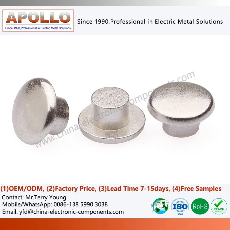 Electrical Silver Solid Contact Rivets for Relays